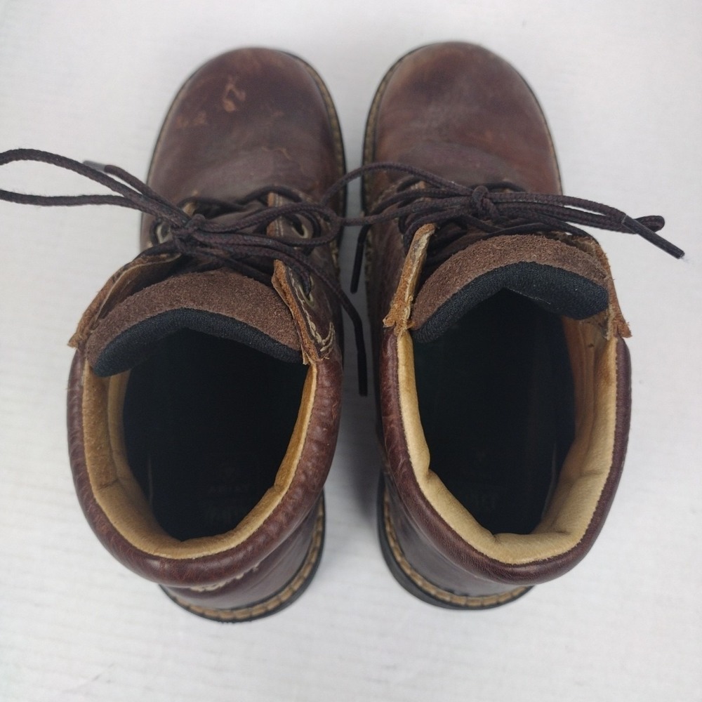 ARIAT Leather Boots Women's 9 B Canyon Lace-Up Brown Work Hiking - Picture 5 of 11